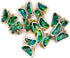 Gradient Green Rhinestone Butterfly Metal Shank Sewing Buttons 20 Pcs - 16mm, 21/32"...