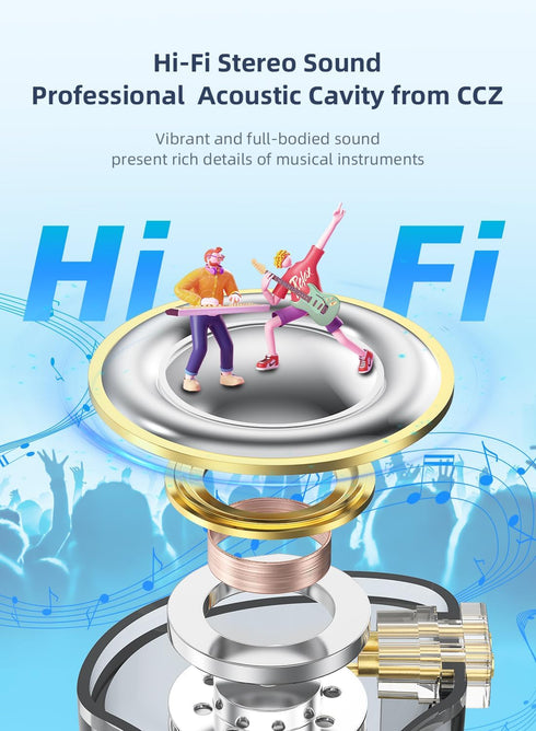 In Ear Monitor Wired Headphone, CCZ BC02 Dynamic Driver Bass Wired Headphone, Professional Hifi Earphone,Stereo Sound IEM Earbuds Earphone,CCZ In ...