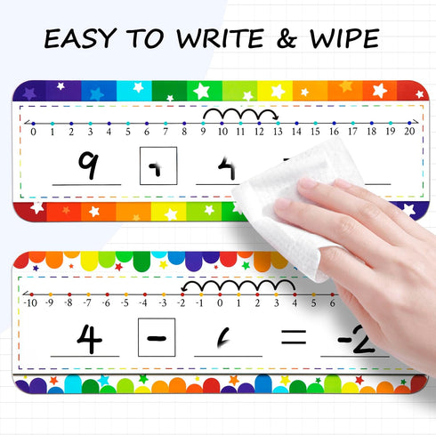 32 Pack Number Line Dry Erase Board Double Sided Classroom Must Haves Math Manipulatives Teacher Supplies for Kindergarten Elementary Special Educ...