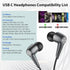 USB C Headphones Wired Earbuds for Android iPhone 15 Pro Plus Samsung Galaxy S24 Ultra S23 S21 FE S20 A35 Type C Earphones with Microphones Volume...