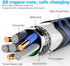 5Pack (3/3/6/6/10FT) Fast Charging 3A USB-C to USB-A Cable Rapid Charger Quick Cord Compatible Samsung Galaxy S10 S9 S8 Plus, Note 10 9 8, LG V50 ...