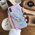 VELVET CAVIAR for iPhone X Case and iPhone Xs Case Cute (Marble Pink Blue Iridescent Holographic)...