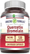 Amazing Nutrition Quercetin 800 Mg with Bromelain 165 Mg Veggie Capsules Supplement | Non-GMO | Gluten Free | Made in USA | Suitable for Vegetaria...