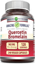 Amazing Nutrition Quercetin 800 Mg with Bromelain 165 Mg Veggie Capsules Supplement | Non-GMO | Gluten Free | Made in USA | Suitable for Vegetaria...