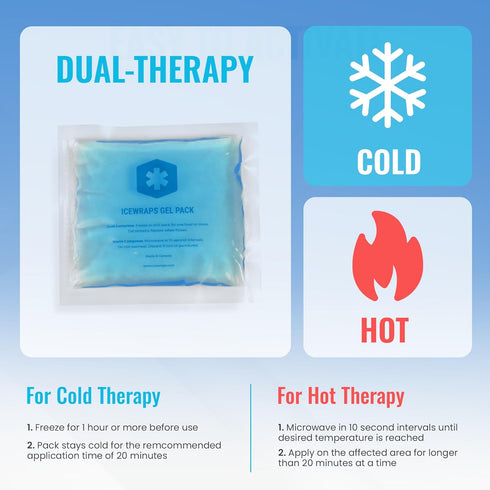 ICEWRAPS 3"x3" Small Gel Ice Packs for Injuries Reusable | Hot Cold Packs for Nose, Face, or Fingers | Mini Tiny Ice Packs for Lunch Box | Include...
