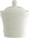 Belleek Claddagh Handcrafted Fine Parian China Sugar Bowl with Lid, Celtic Pattern, 3.8" D 4.8" H, White...