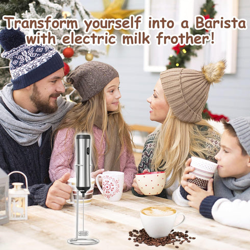 Stainless steel mini rechargeable foam maker and electric mixer Foam coffee, frappuccino latte, milk, hot chocolate, cappuccino and matcha powder ...