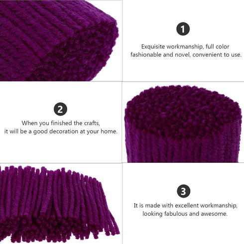 Artibetter Woolen Yarn 10 Packs Latch Hook Yarn Pre-Cut Rug Yarn Replace Sewing Yarn Threads for Pillowcases Blankets Knitting (Purple) Pre-Cut Ya...