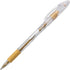Pentel Sunburst Metallic Gel Pen, Medium Tip, Gold/Transparent Barrel, Gold Ink, Box of 12 (K908-X)...