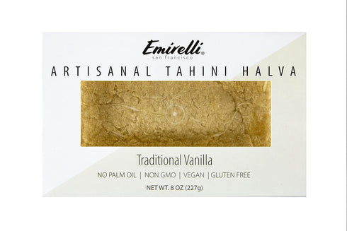 Emirelli Artisanal Halva Dessert – Authentic Middle Eastern Candy Turkish Sweets – Vegan Candy 55%-Tahini Halwa - Halvah Traditional International...