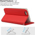 iCoverCase Genuine Leather Wallet Case Compatible with iPhone 6s Plus/6 Plus - Wrist Strap, Card Holder, Magnetic Closure, Kickstand Flip Cover (R...