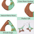 FASHEWELRY 30Pcs Transparent Resin Wood Earring Charms Gold Foil Teardrop Rhombus Oval Wooden Resin Charms Vintage Geometric Wood Statement for Je...
