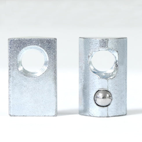 1/4"-20 Threaded Steel Roll in T-Nut with Ball Spring, T-Slot Nuts Accessory Hardware Nuts for 10 Series Aluminum Extrusion Profiles Rail (20)...