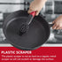 Cast Iron Scrub Brush & Scraper, Heavy Duty Scraper & Superior Nylon Bristles, Dish Scrubber Brush for Cast Iron Skillets, Cast Iron Pan Cleaning ...