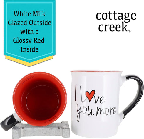 Wedding Gifts for Couples, Coffee Cups, Set of 2 I Love You More Coffee Mugs for Men/Women, Engagement Gift Ideas for Boyfriend, Girlfriend, Brida...