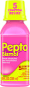 Pepto Bismol Liquid for Nausea, Heartburn, Indigestion, Upset Stomach, and Diarrhea - Fast Relief for 5 Symptoms, Original Flavor, 8 oz...