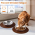 Cat Food Bowls, 2 Pcs Stainless Steel Cat Food and Water Bowls, Whisker Fatigue Shallow Cat Dishes, Small Dog Puppies Fat Faced Cat Kitten Supplie...
