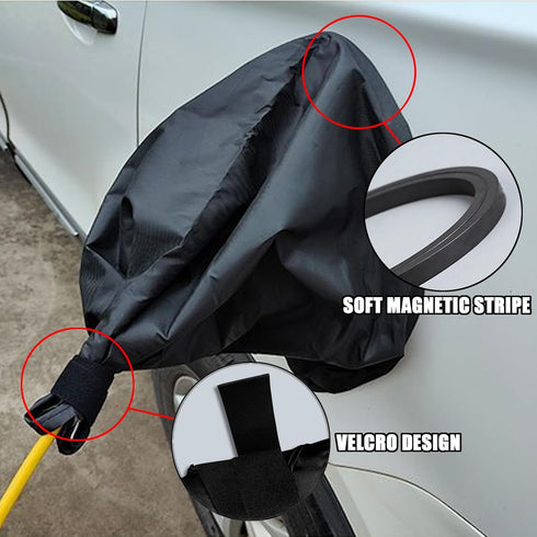 EV Charger Cover, Waterproof Outdoor EV Charger Enclosure, Rain Sun UV Snow Dust Electric Car Charging Plug Port Cover, All-Weather Protection Car...