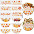 12pcs Autumn Pumpkin Welcome Stencil for Painting On Wood 12inch Half Round Fall Pumpkin Maple Leaves Drawing Templates Free Combination with Pain...