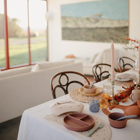 mushie Silicone Suction Plate | BPA-Free Non-Slip Design (Cloudy Mauve)...