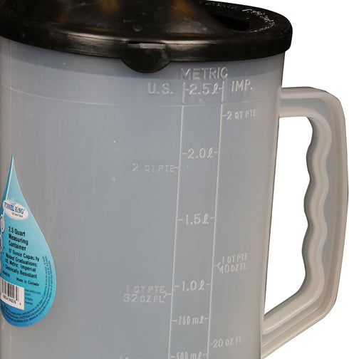 WirthCo 94026 Funnel King Heavy Duty Graduated Measuring Container with Black Spout - 87 oz. Capacity...