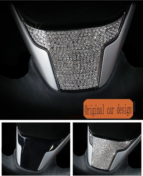 Steering Wheel Bling Crystal Accessory Interior Stickers Compatible with Honda Civic CR V...