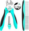 2 in 1 Dog Nail Trimmers with LED Light for Bloodline, Dog Comb, Dog Nail Clippers with Quick Sensor & Safety Guard to Avoid Overcutting, Cat Pupp...