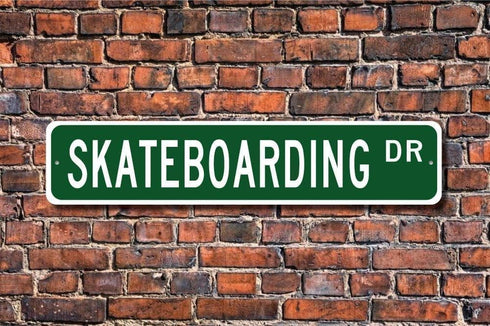 Tin Signs Home Decoration Skateboarding Sign Fan Skateboarding Gift Skateboard Rider Street Sign Art Wall Decor Metal Sign 4 x 16...