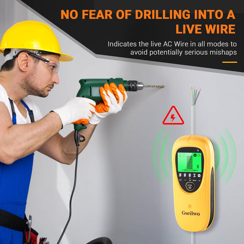 Stud Finder Wall Scanner - 5 in 1 Electronic Stud Sensor Joist Drywall Wall Detector Beam Depth Finder with LCD Display for Wood AC Wire Metal Stu...