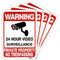 4-Pack No Trespassing Signs Private Property, 10x7 Inch Aluminum 24-Hour Video Surveillance Signs Outdoor, Warning Signs for Property Security, Ho...