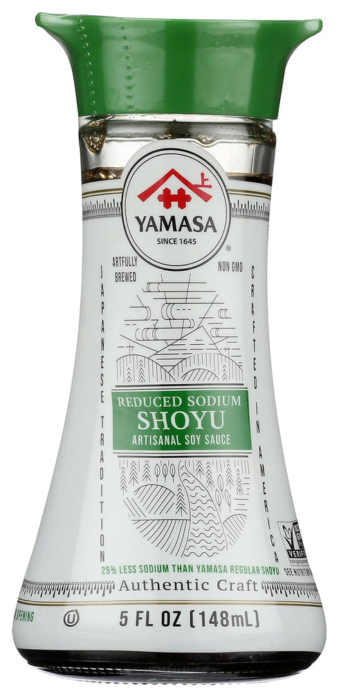 Yamasa, Reduced Sodium Shoyu Artisanal Soy Sauce, Non-GMO, Glass Bottle with Dispenser, 5 fl oz...