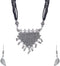 Traditional Indian Antique Silver Oxidised Mangalsutra Thushi Necklace Set with Earrings for Women (SJ_2906)...