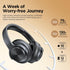 Noise Cancelling Headphones: Wireless Over Ear Bluetooth Headphones with 130H Playtime - Hi-Res Sound Custom EQ via App Deep Bass Comfort Fit Ear ...