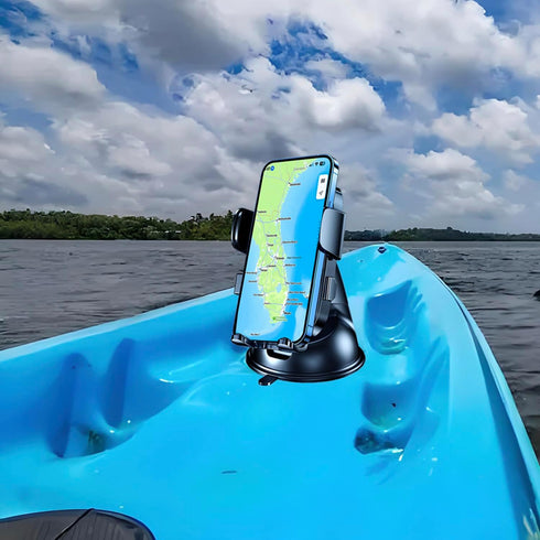Boat Phone Holder, Waterproof Suction Cup Boat Cell Phone Mount Dashboard Universal Truck Desk Boat Stand Heavy Duty for Boating Kayak Sailing Mar...