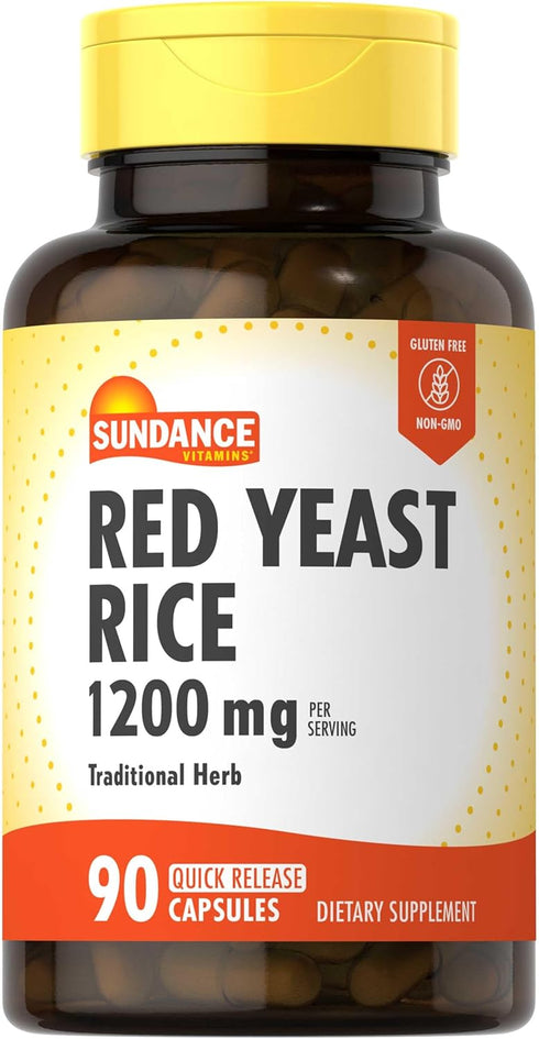 Sundance Red Yeast Rice Capsules | 1200mg | 90 Count | Traditional Herbal Supplement | Non-GMO and Gluten Free Formula...