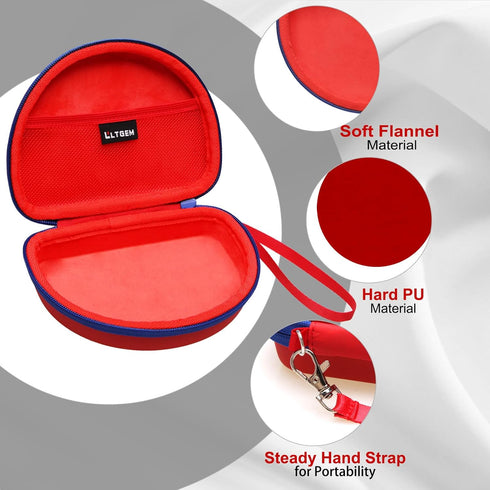 LTGEM EVA Hard Case for JBL JR300BT / Jr310BT, Sony MDR-ZX110 / MDRZX110NC / MDR-ZX310AP Wireless On-Ear Headphones - Red...