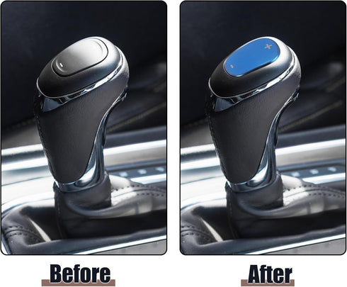 Unifizz Car Stainless Steel Gear Shift Knob Cover Sticker for Chevrolet Equinox 2018 2019 2020 Blue...