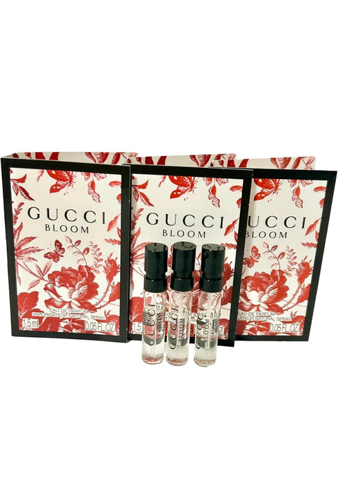 Gucci Bloom INTENSE Sample Perfume Women EDP Spray 1.5 ml / 0.05 oz - set of 3...