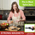 Spring Chef Stainless Steel Magnetic Measuring Spoons Set with Strong N45 Magnets, Heavy Duty Metal Kitchen Gadgets for Baking & Cooking, Fits in ...