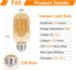 Hong-in T45 Dimmable LED Light Bulbs 6W 2700K Warm White,E26 Base 120Volts LED Bulb for Industrial Touch Control Table Lamps Crystal Table Lamp Fl...
