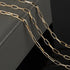16.4 Feet Aluminum Oval Light Gold Chains for Jewelry Making Unwelded Textured Paperclip Link Cable Chain Roll Necklace Chains Bulk with Lobster C...