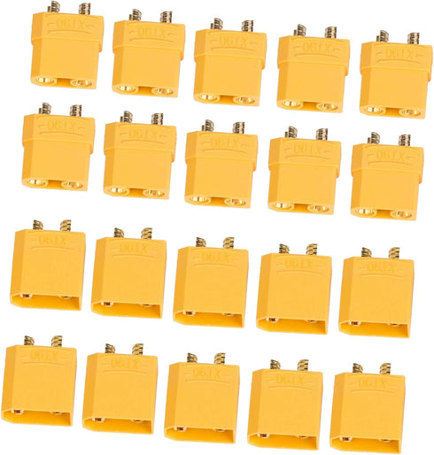 10 Pairs XT90 Battery Connector Bullet Connector Set 10 Male Connectors & 10 Female Connectors for RC LiPo Battery Motor...