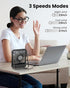 Koonie USB Desk Fan, Strong Wind Ultra Quiet Small Personal Fan with 180° Tilt Folding and 3 Speeds Adjustable, USB-C Corded Powered Mini USB Fan ...