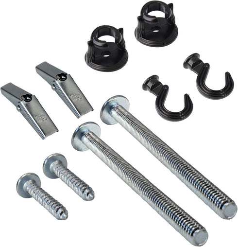 Swivel Hook Hangers, Multi-functional for Hanging, Screws and Anchors Included, 2 Sets Per Pack,Black...