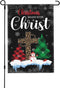 Christmas Garden Flag Christmas Begins With Christ Flag Religious Cross Decor Flag 12x18 Double Sided Burlap Garden Flags For Christmas...