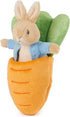 GUND Beatrix Potter 2-in-1 Peter Rabbit with Carrot Plush Playset, Bunny Stuffed Animal for Ages 1 and Up, Orange/Blue, 7”...