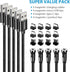 Terasako Magnetic Charging Cable 5-Pack (3/3/6/6/10FT) - 540° Rotating Magnetic Phone Charger Cable with LED Light - 90° Angle Connector, Nylon-Br...