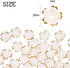 100PCS Acrylic Cherry Blossom Flower Beads, 18MM White Flower Spacer Beads for Jewelry Making, Acrylic Floral Loose Beads for Bracelet Making, Flo...