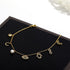 SLOONG Evil Eye Bracelet Anklet Hamsa Hand Bracelet 14K Gold Plated Dainty Bracelet Anklet White Blue Cz Pendant Bracelet Anklet for Women, Adjust...