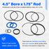 Replace for Hydraulic Log Splitter Cylinder Rebuild Seal Kit, Fit for 4.5" Bore x 1.75" Rod Cylinder...